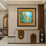 Lord Ganesha Blue Toned 3D Effect Painting