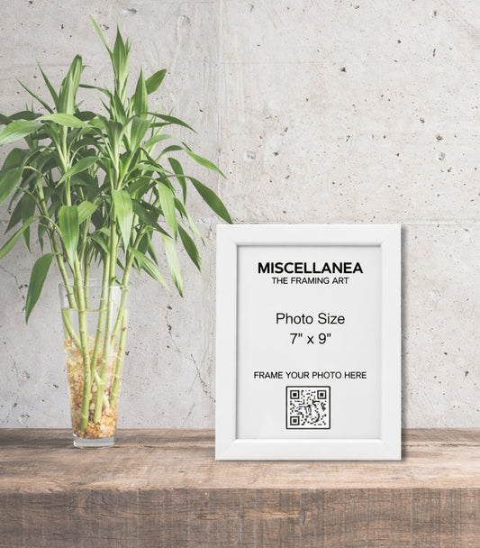 White Frame 7x9